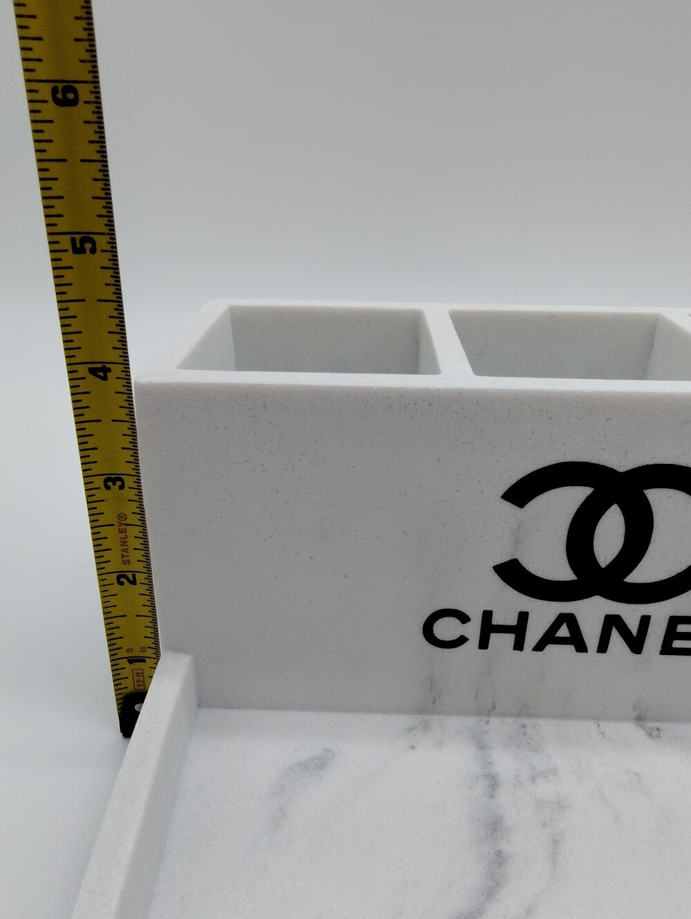 CHANEL N°5 Le Savon Sealed Bath Soap NWT + Marble Vanity Organizer Set - Picture 8 of 11